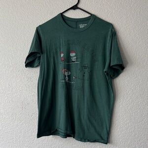 American Eagle Outfitters Dark Green Snoopy T-Shirt